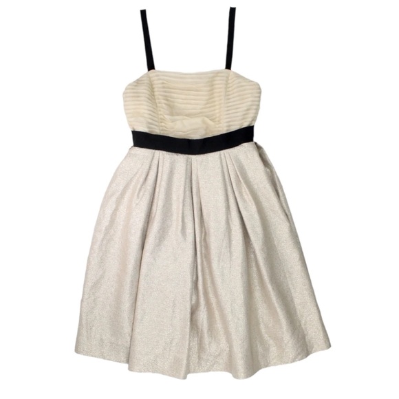 Orla Kiely Gold Lurex Strappy Dress - Picture 1 of 9